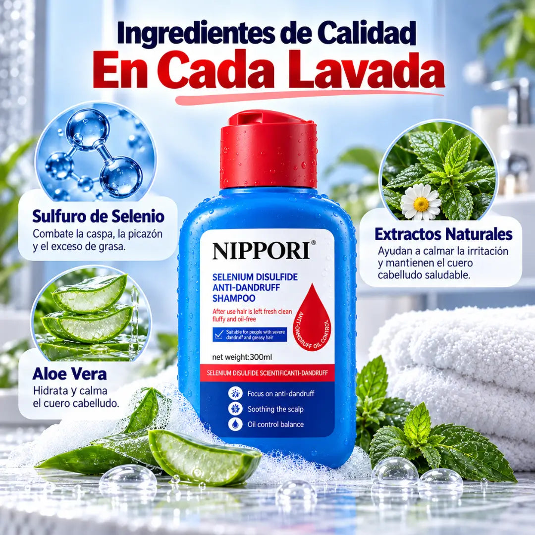 Shampoo NIPPORI Anticaspa Intensivo