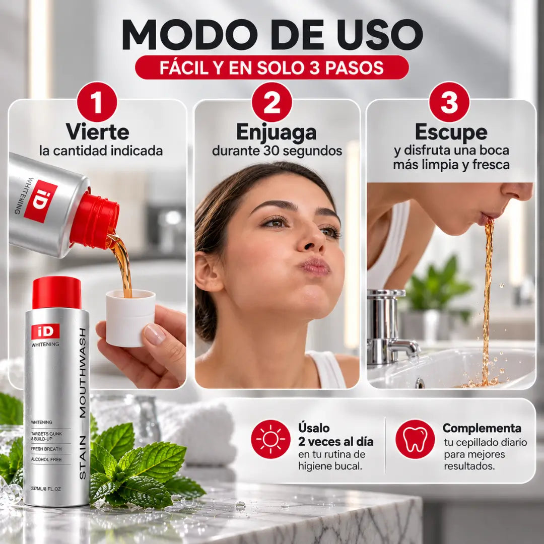 iD Stain – Enjuague Bucal Antimanchas y Antirresiduos